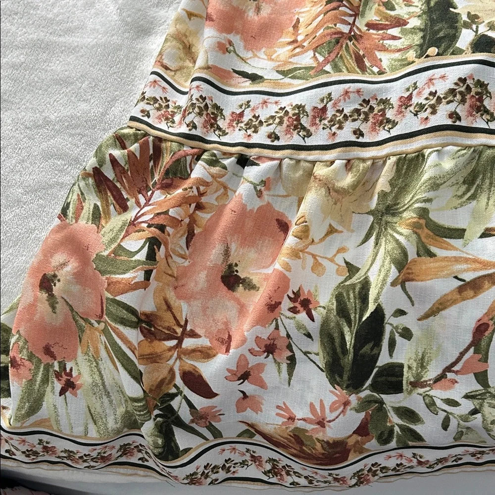 Joie Floral Green and Pink Maxi Dress - Picture 5 of 8